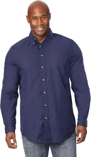 KingSize Men's Big & Tall Long Sleeve Wrinkle Free Sport Shirt
