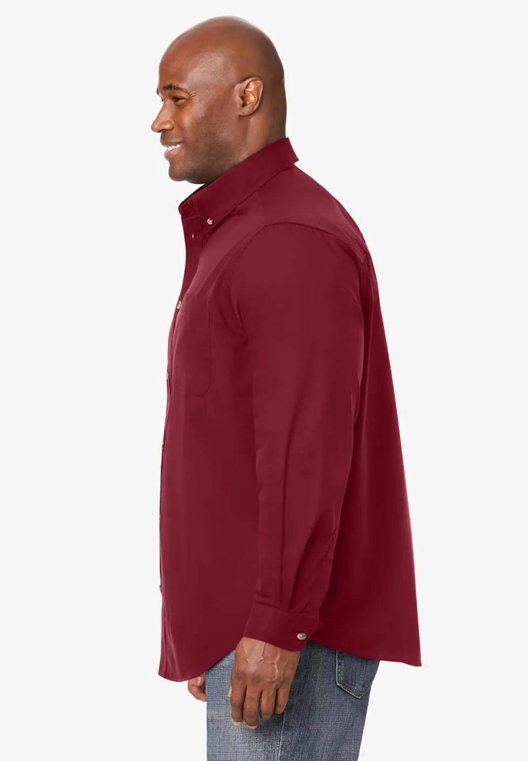 KingSize Men's Big & Tall Long Sleeve Wrinkle Free Sport Shirt