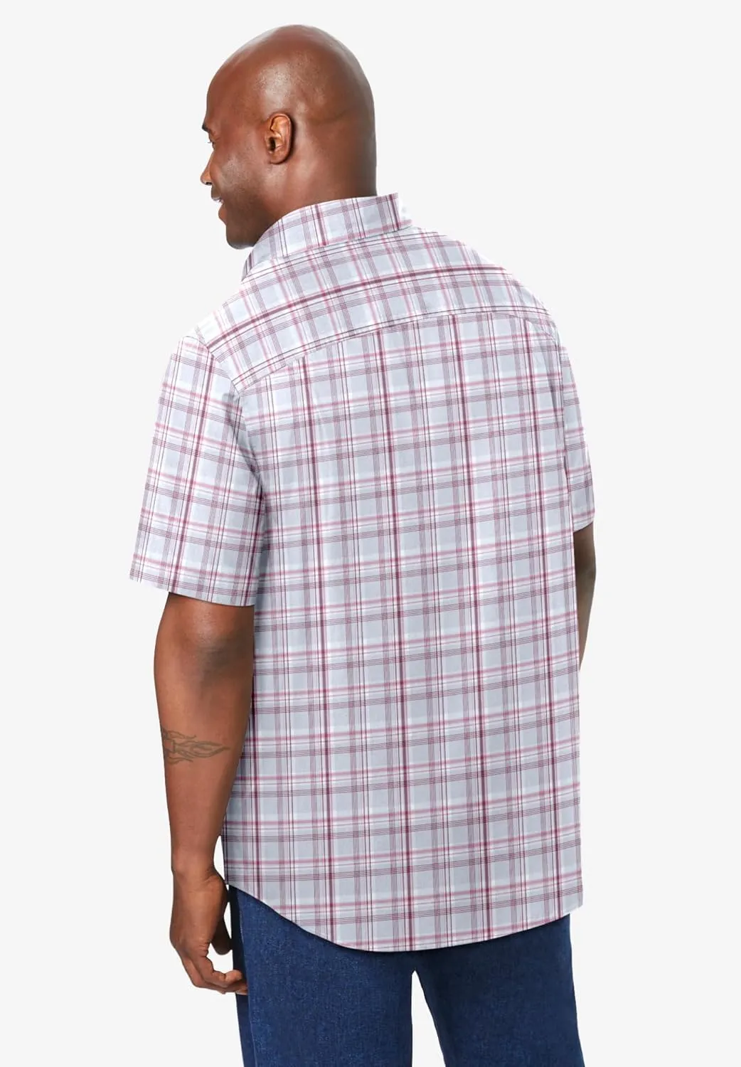 KingSize Men's Big & Tall Short Sleeve Wrinkle-Free Sport Shirt