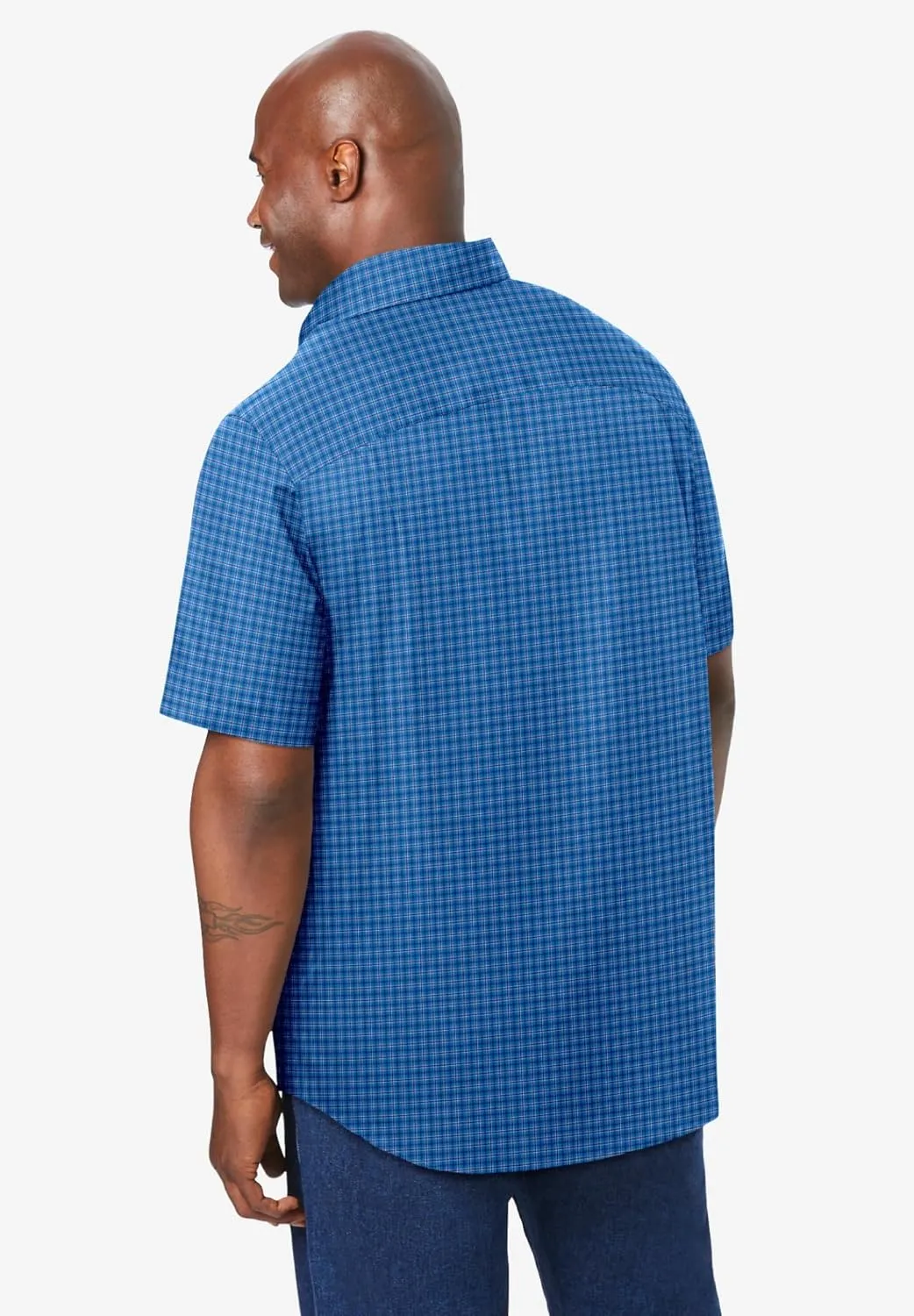 KingSize Men's Big & Tall Short Sleeve Wrinkle-Free Sport Shirt