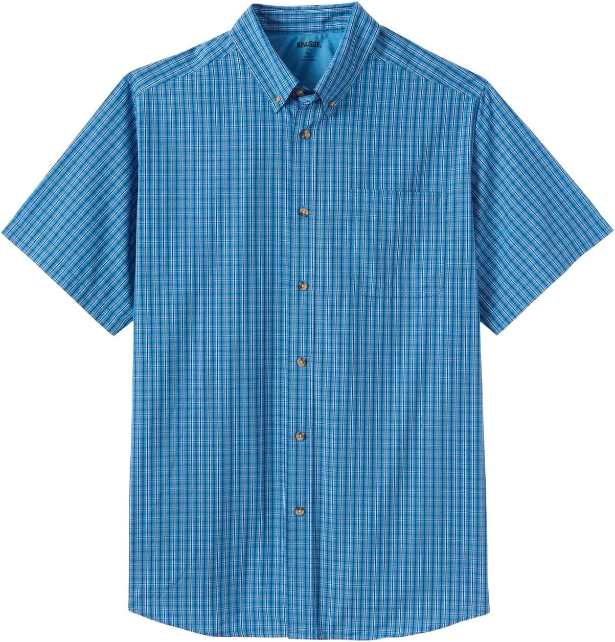 KingSize Men's Big & Tall Short Sleeve Wrinkle-Free Sport Shirt