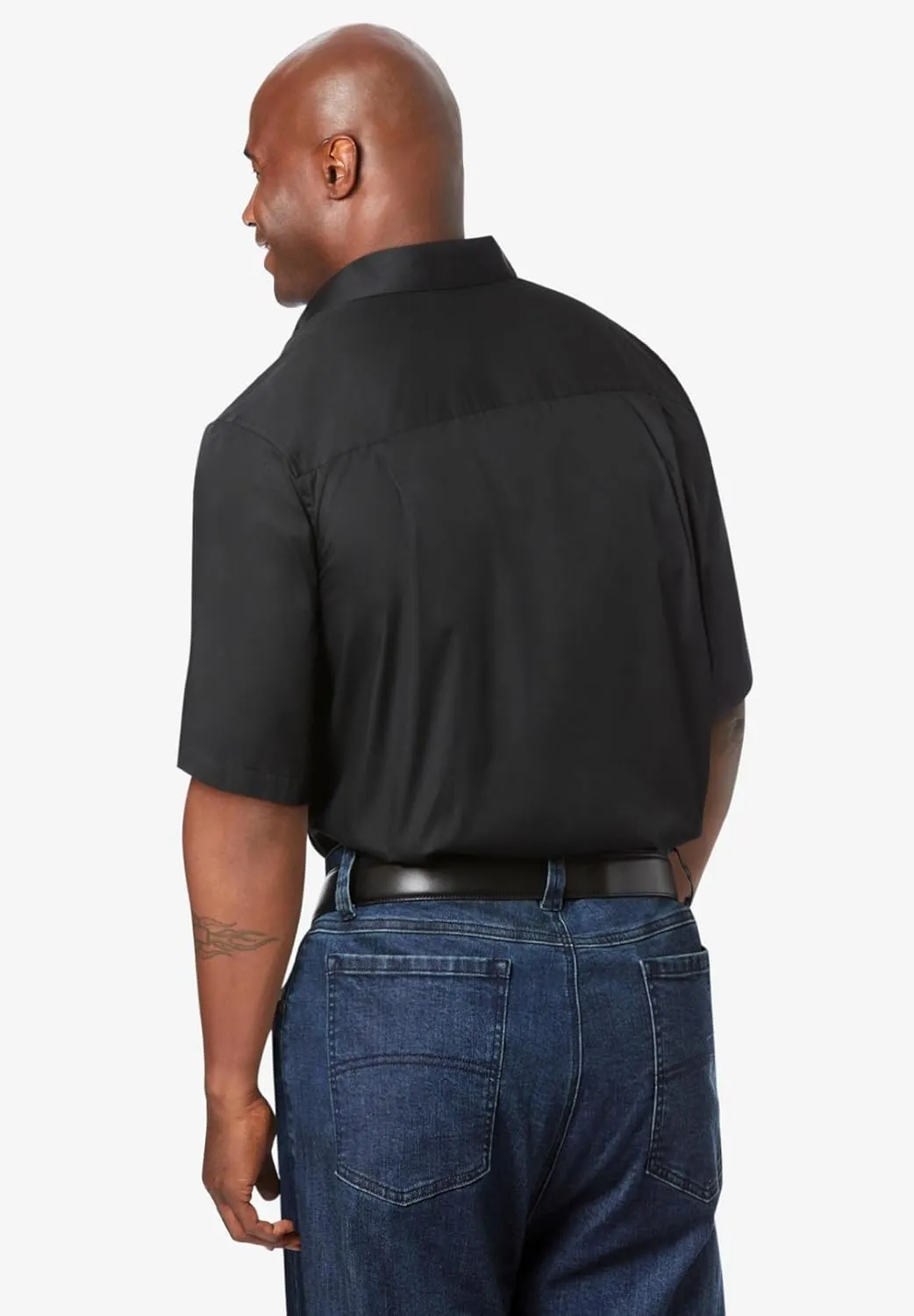 KingSize Men's Big & Tall Tall Wrinkle-Free Short-Sleeve Dress Shirt