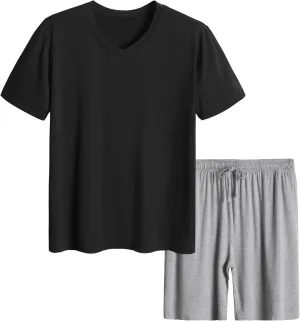 Latuza Mens Short Sleeves and Shorts Pajama Set