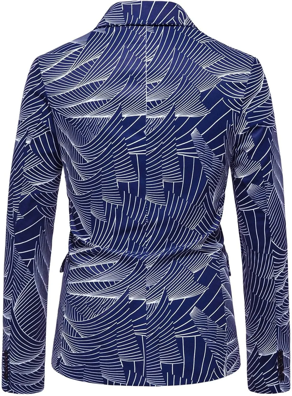 LCMTWX Blazers for Men Men's Winter Jacket Coats Casual Striped Printing Jacket Light Business One-button Ski Racing Suit
