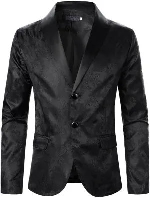 LCMTWX Mens Blazers Men's Fashion Coat Casual Pocket Button Suit Jacket Buckle Loved Printed Single-breasted Mens Suit