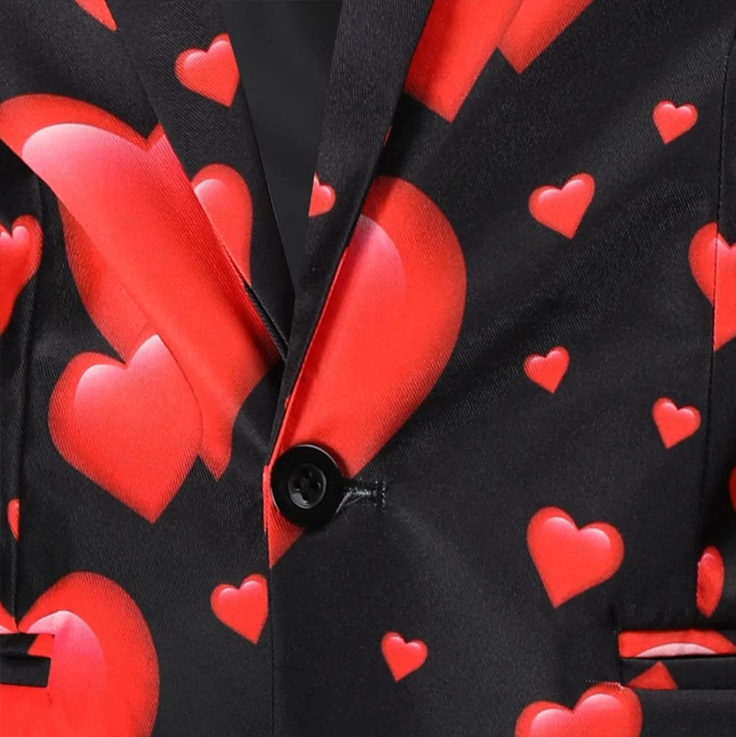 LCMTWX Mens Blazers Men's Fashion Coat Casual Pocket Button Suit Jackets Buckle Loved Printed Men Christmas Suit Jacket