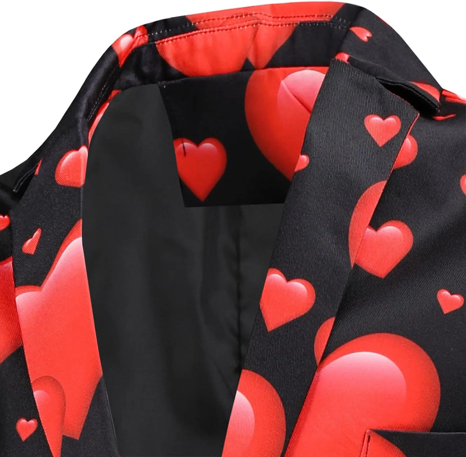 LCMTWX Mens Blazers Men's Fashion Coat Casual Pocket Button Suit Jackets Buckle Loved Printed Men Christmas Suit Jacket