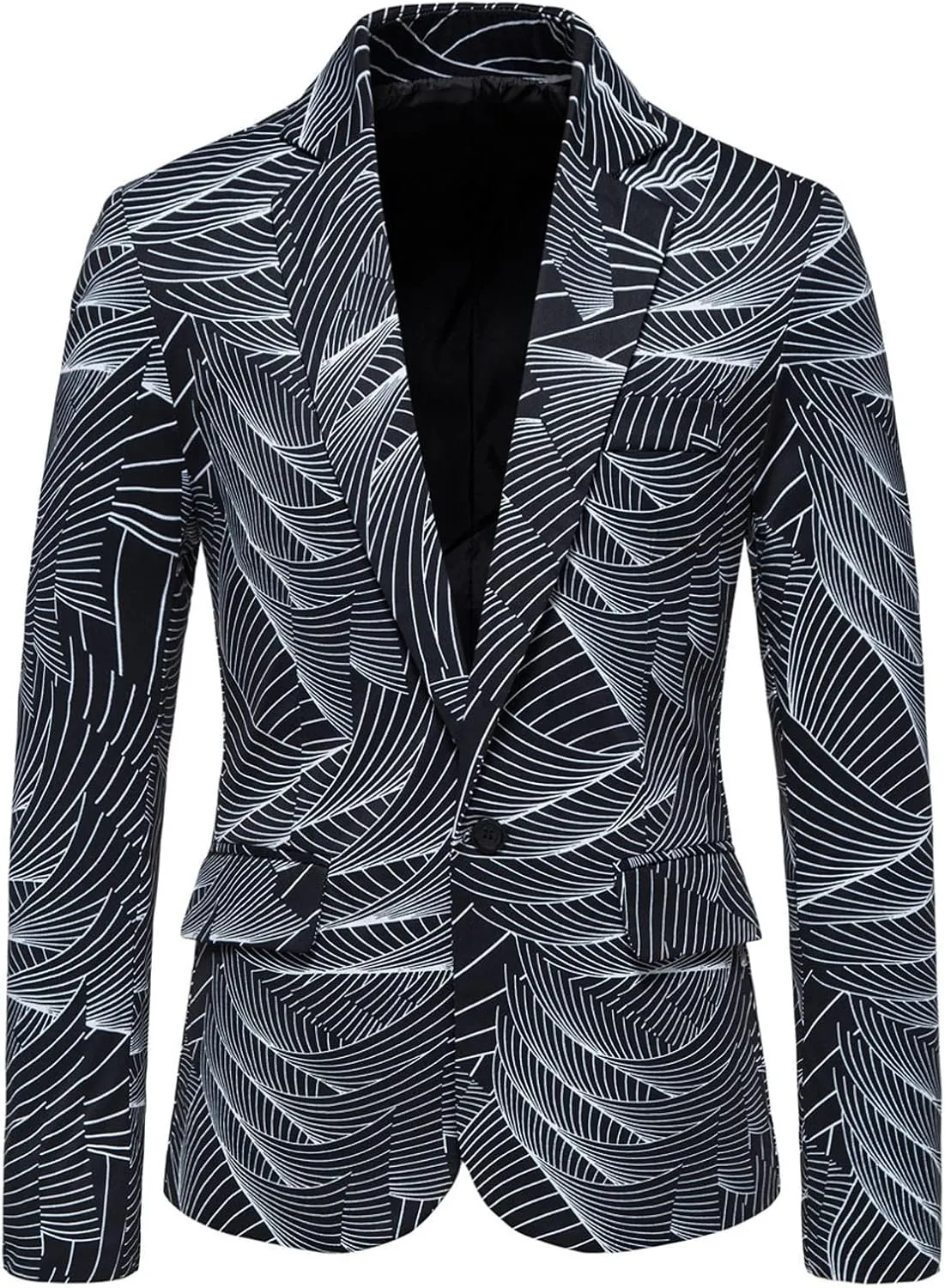 LCMTWX Mens Blazers Men's Fashion Coat Casual Pocket Button Suit Jackets Buckle Loved Printed Men Christmas Suit Jacket