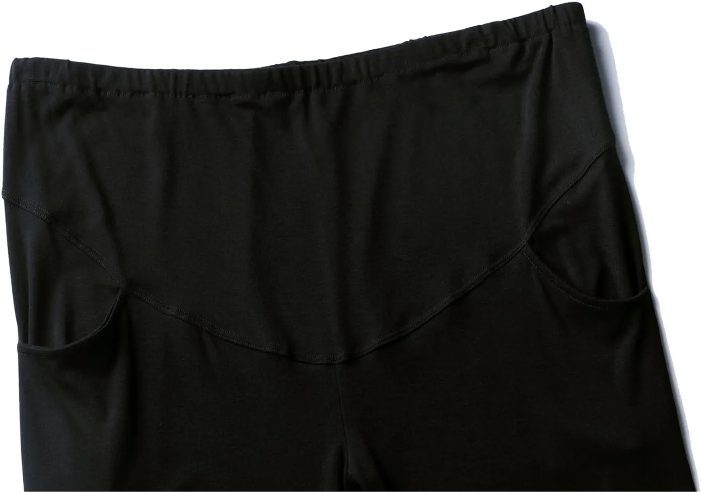 Liang Rou Maternity Belly Support Mini-Ribbed Stretch Short Leggings