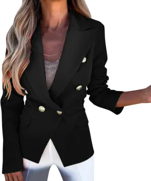 Lightweight Blazer for Women Business for Women Jacket Long Sleeve Causal Vintage Blazer Soft With Pockets Jackets