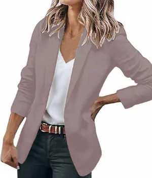 Linen Blazers for Women 2024 Office Women's Cardigan Long Sleeve Cute Fashion Blazer Soft With Pockets Coat