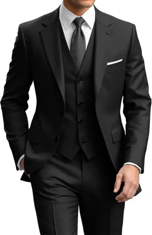 Mens 3 Piece Suit Slim Fit Wedding Suits for Men Formal Business Prom Suits
