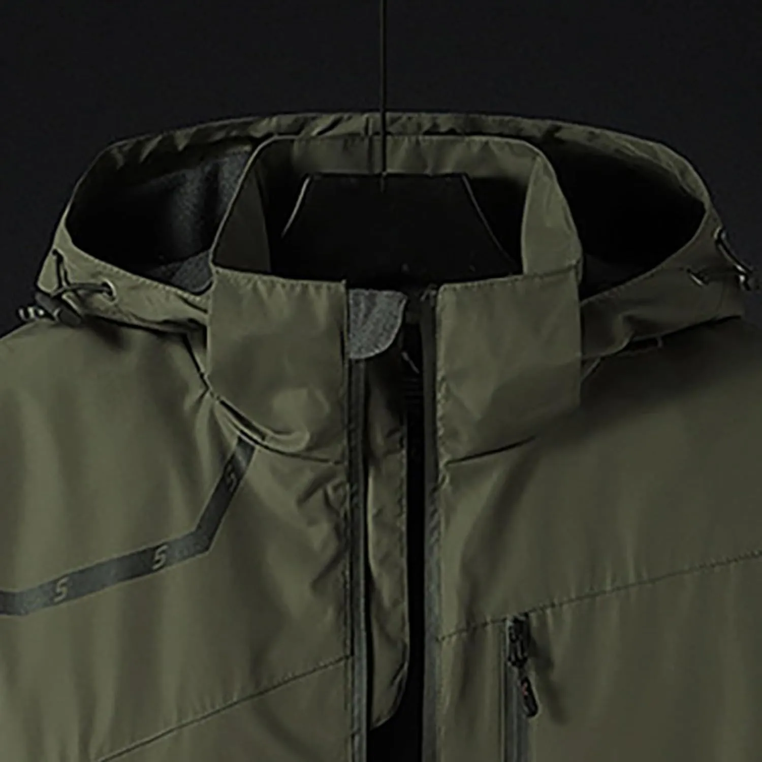 Mens Autumn Rain Jacket Lightweight Waterproof Raincoat with Hood Outdoor Breathable Travel Hiking Cycling Jackets
