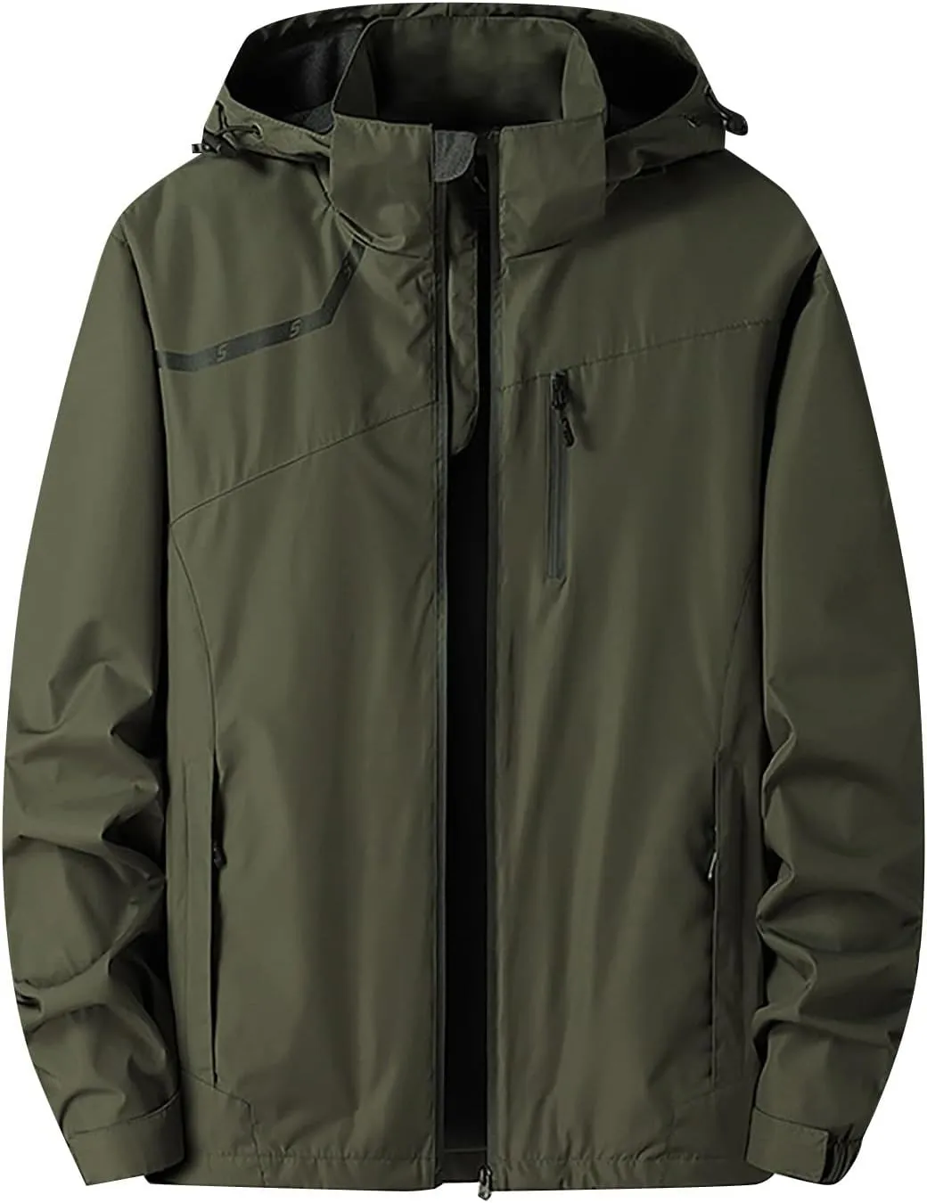 Mens Autumn Rain Jacket Lightweight Waterproof Raincoat with Hood Outdoor Breathable Travel Hiking Cycling Jackets