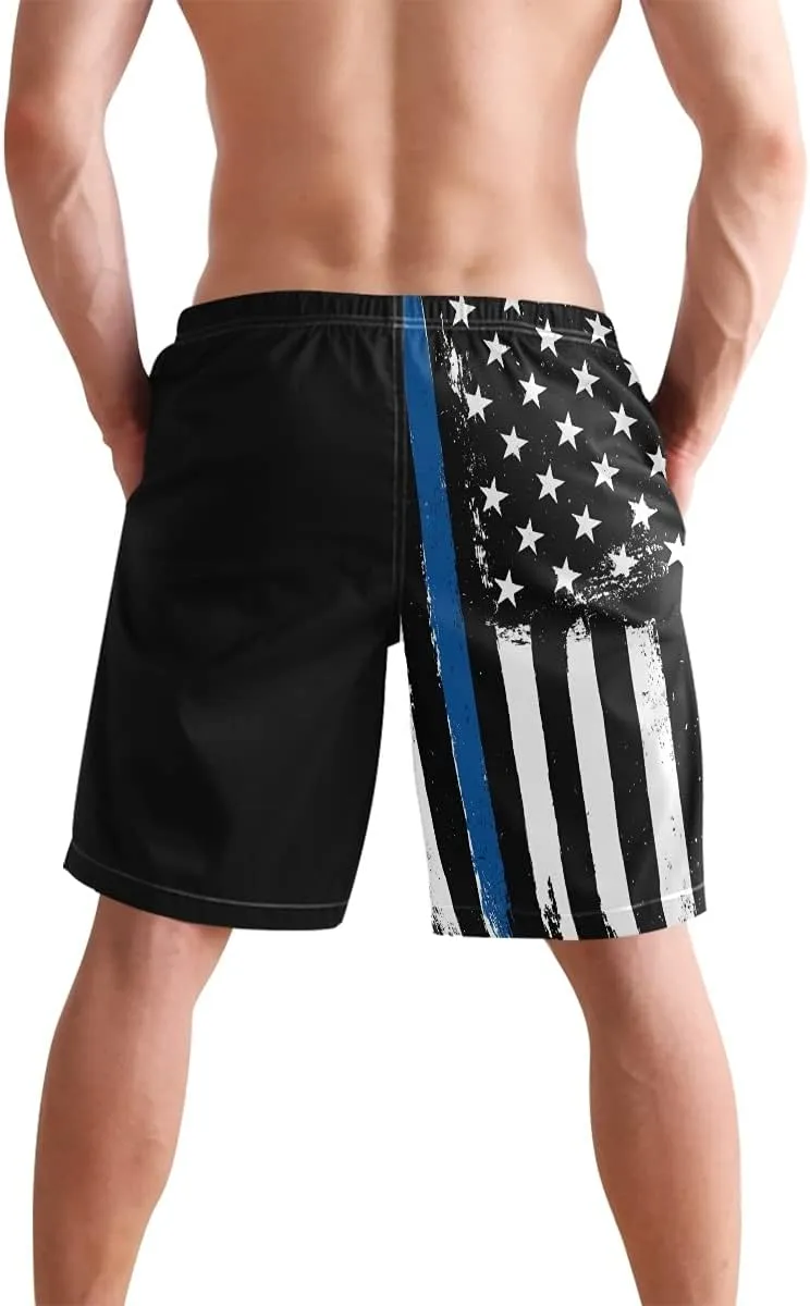 Men's Beach Shorts Quick-Dry Swim Trunks with Mesh Lining Swimsuits Board Shorts