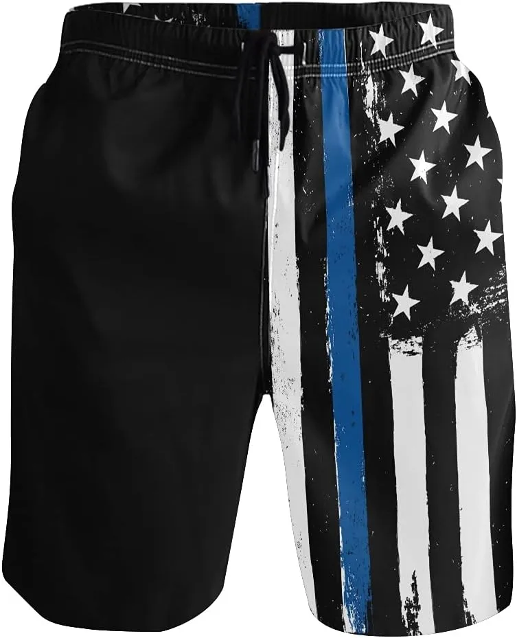 Men's Beach Shorts Quick-Dry Swim Trunks with Mesh Lining Swimsuits Board Shorts