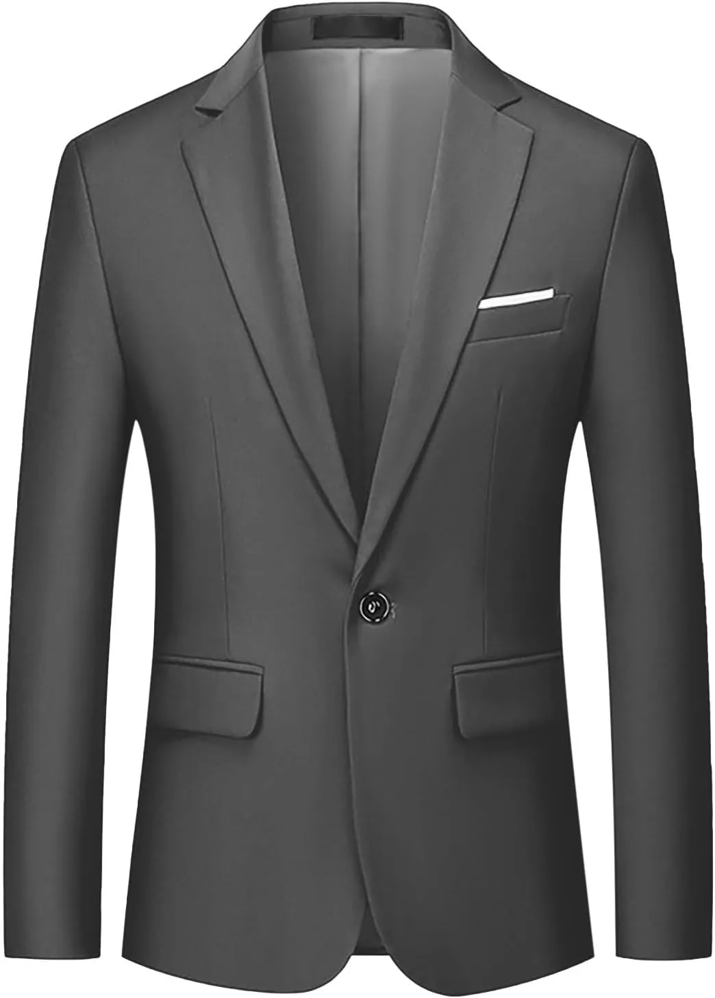 Mens Blazers Slim Fit Daily Business Casual Sport Coat One Button Blazer Lightweight Solid Work Office Suit Jacket