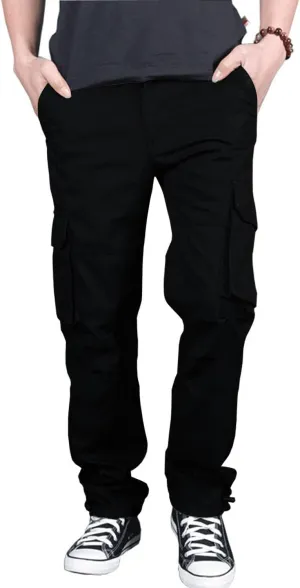 Men's Casual Cargo Pants Multi Pocket Military Combat Work Pants Relaxed-Fit Long Trousers
