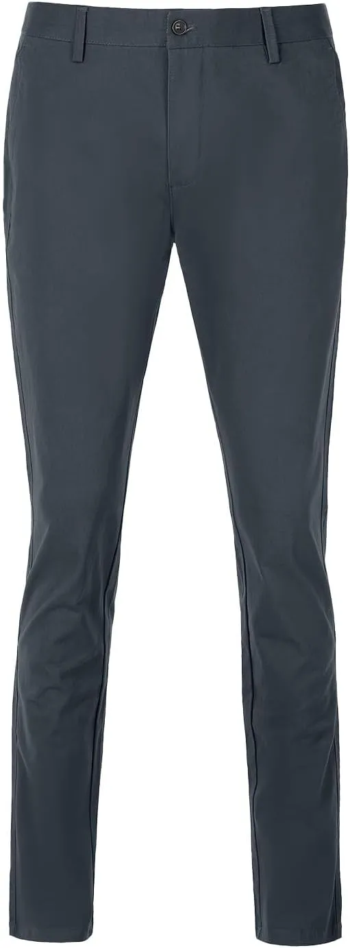 Men's Casual Dress Pants for Men Relaxed Fit Cotton Elastic Waist Business Work Pants