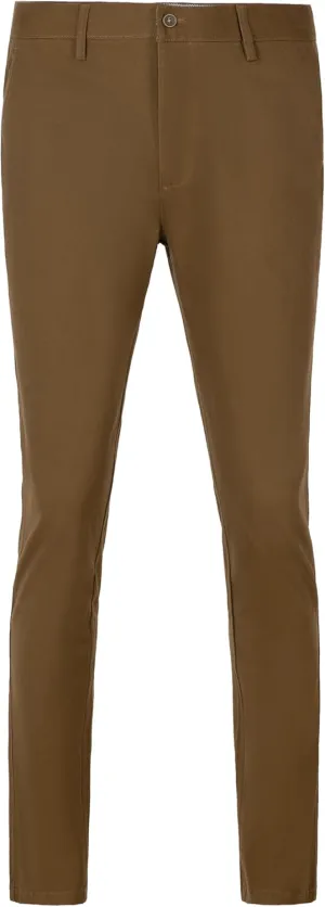 Men's Casual Dress Pants for Men Relaxed Fit Cotton Elastic Waist Business Work Pants