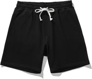 Mens Cotton Pajamas Bottoms Sleepwear Shorts Ultra-Soft Knit Sleep Pajama Shorts & Lounge Wear With Drawstring