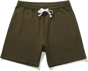 Mens Cotton Pajamas Bottoms Sleepwear Shorts Ultra-Soft Knit Sleep Pajama Shorts & Lounge Wear With Drawstring