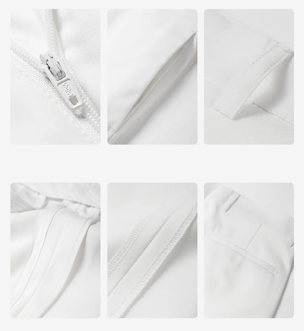 Men's Dress Pants Slim Fit Office Trousers in Solid Color Formal Business Pants for Men