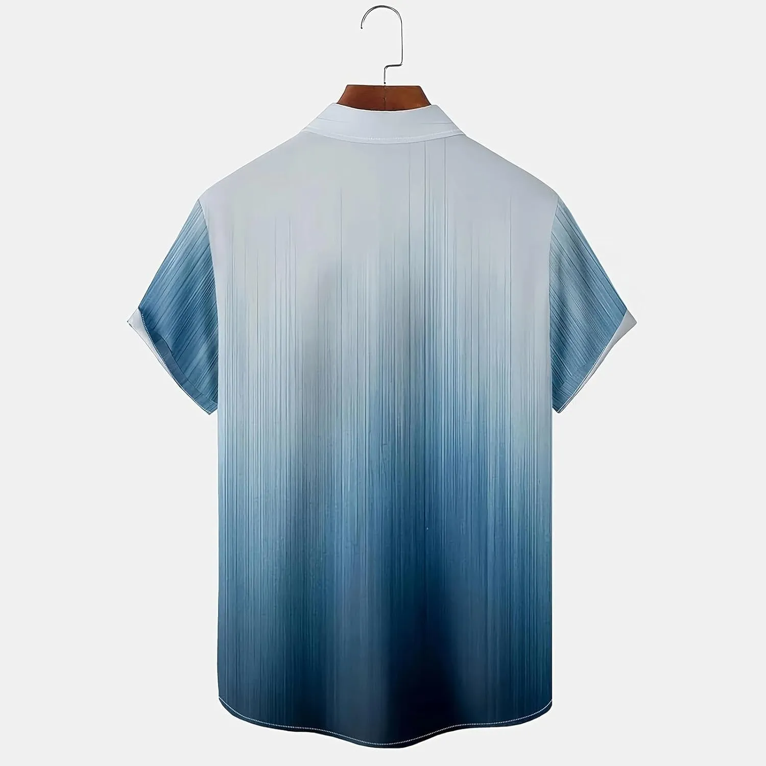 Mens Hawaiian Shirt Solid Casual Summer Tee Big and Tall Button Down Shirts Men 2025 Summer
