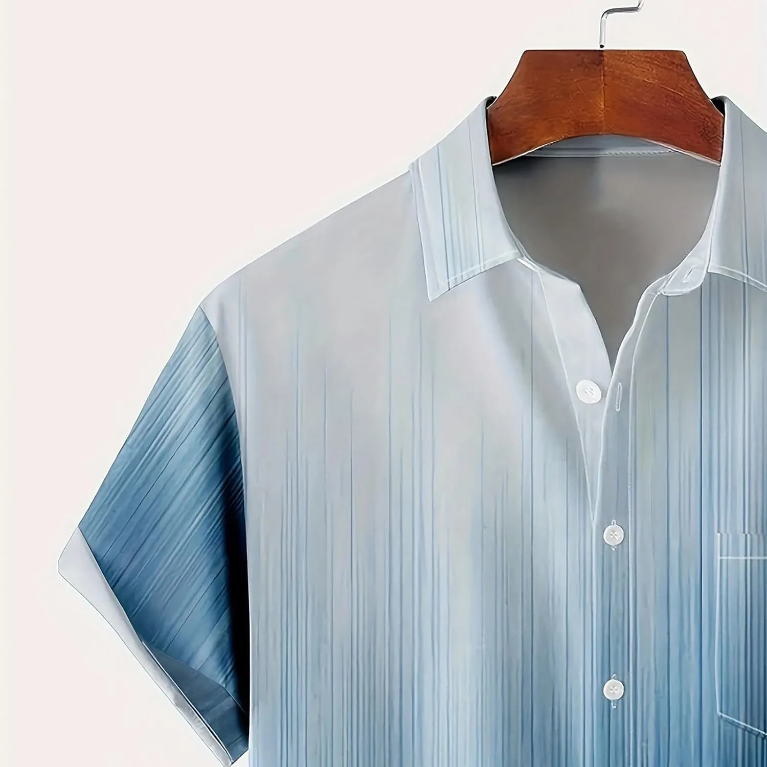 Mens Hawaiian Shirt Solid Casual Summer Tee Big and Tall Button Down Shirts Men 2025 Summer