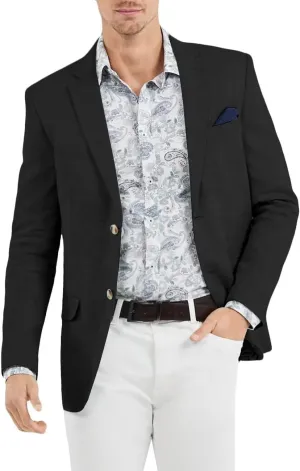 Mens Linen Blazer Lightweight 2 Button Casual Jacket for Men Summer Sport Coats & Blazers