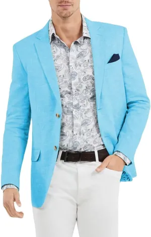 Mens Linen Blazer Lightweight 2 Button Casual Jacket for Men Summer Sport Coats & Blazers