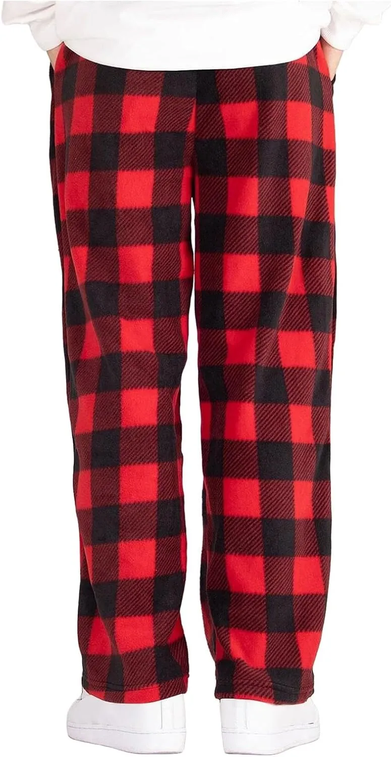 Mens Pajama Pants Plaid Sleep & Lounge Pants Funny Tree Snowflake Print Soft Sleep Lounge Pjs Bottoms