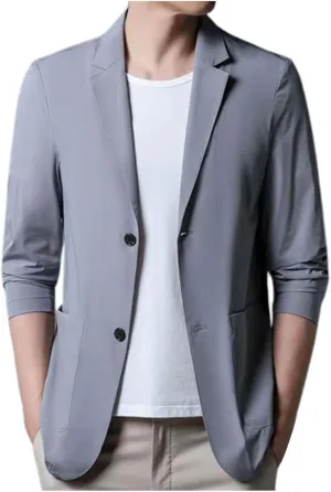 Mens Sports Coat 2024 Fit One Button Suit Coat Jacket Tops Men Fashion Men'S Sport Coats & Blazers 2 Piece Set For