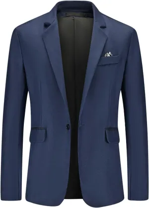 Men's Suit Jacket One Button Elegant Solid Slim Fit Single Breasted Party Blazer Jackets Casual Outwear & Jackets