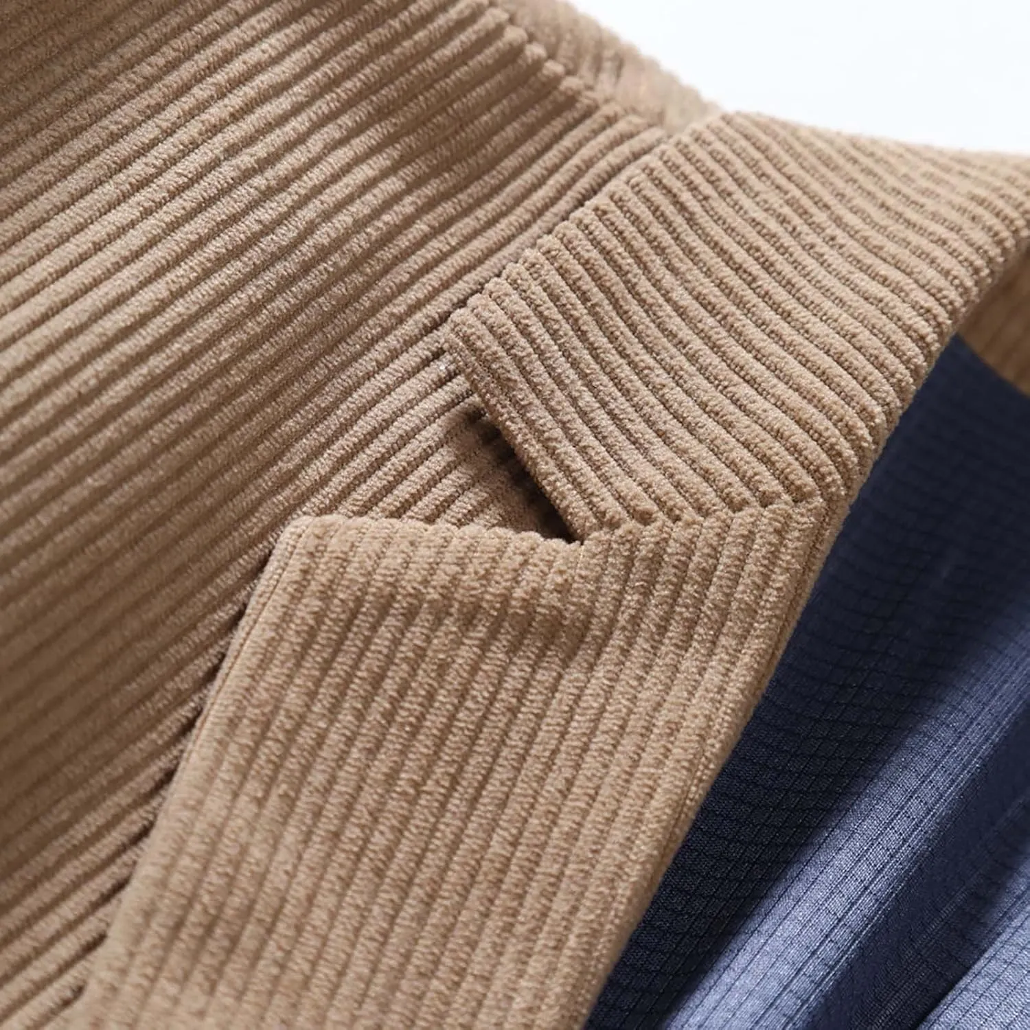 Mens Suits,Men's Casual Corduroy Blazer Jacket One Button Suit Jacket Slim Fit Sport Coat for Autumn Winter