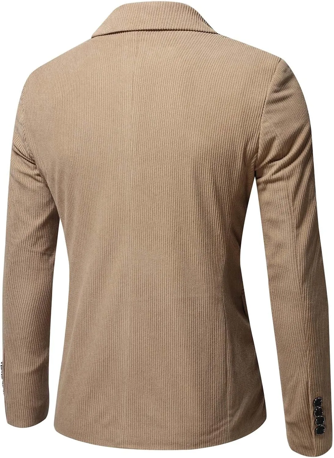 Mens Suits,Men's Casual Corduroy Blazer Jacket One Button Suit Jacket Slim Fit Sport Coat for Autumn Winter