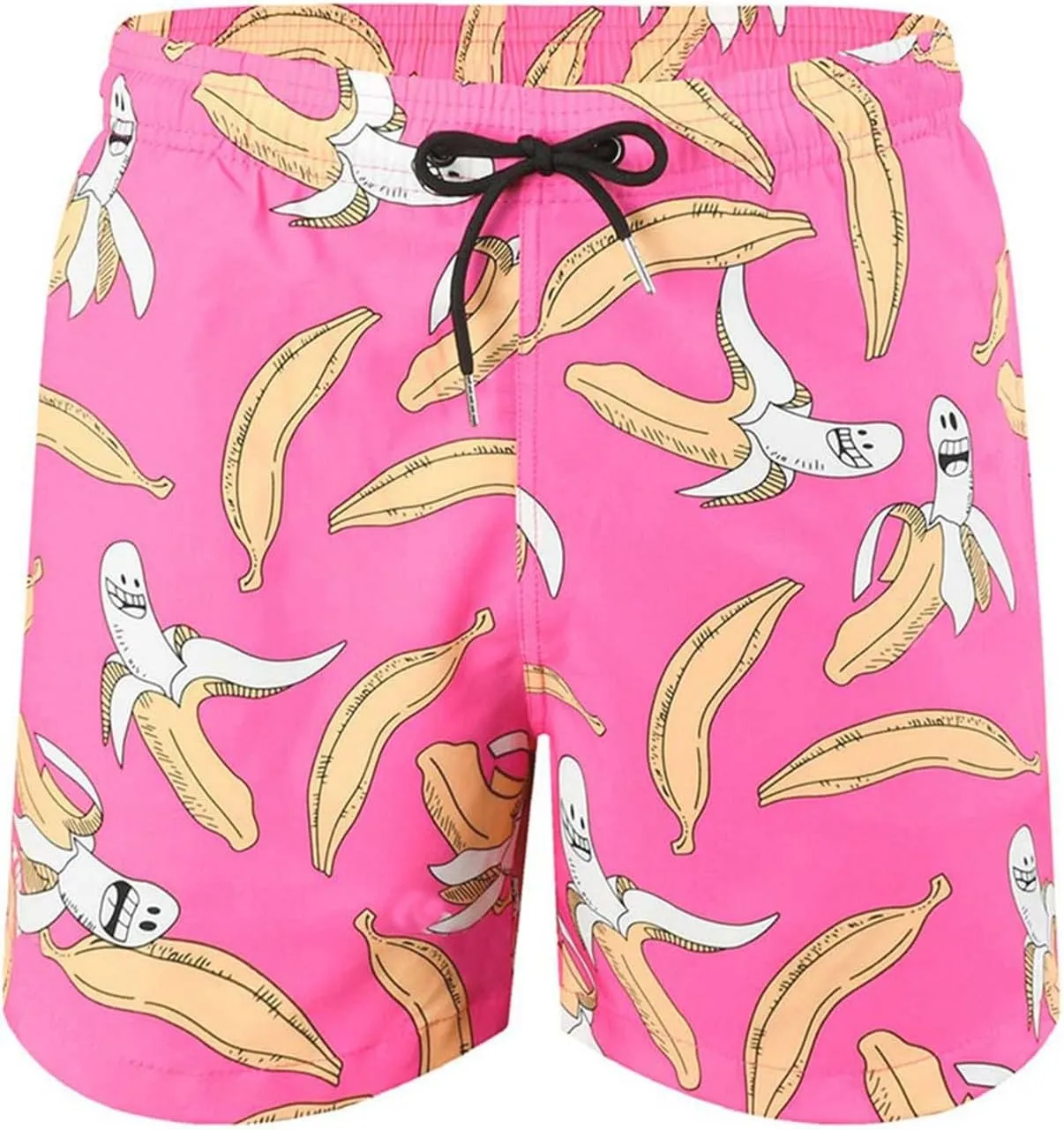 Mens Summer 3D Printed Hawaiian Shorts Drawstring Quick Dry Breathable Beach Pants with Mesh Liner Casual Funny Swim Trunks