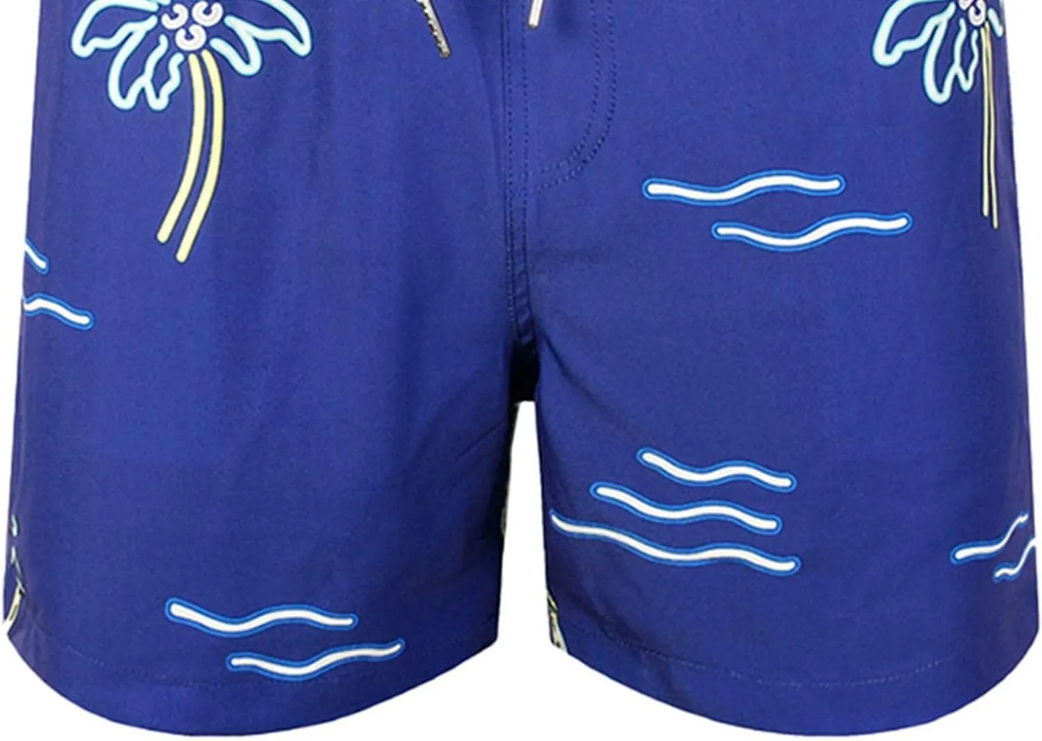 Mens Summer 3D Printed Hawaiian Shorts Drawstring Quick Dry Breathable Beach Pants with Mesh Liner Casual Funny Swim Trunks