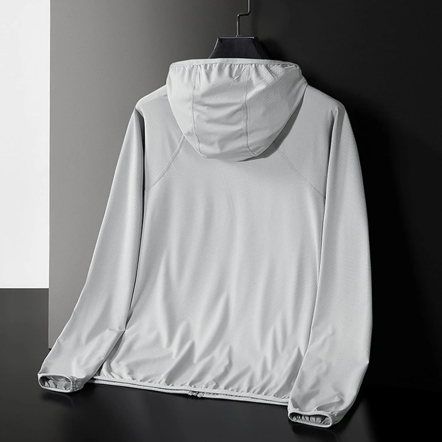 Men's Sun Protection Fishing Shirts Long Sleeve Travel Work Jakcet Lightweight UPF50  Zip Up Shirts with Zipper Pocket