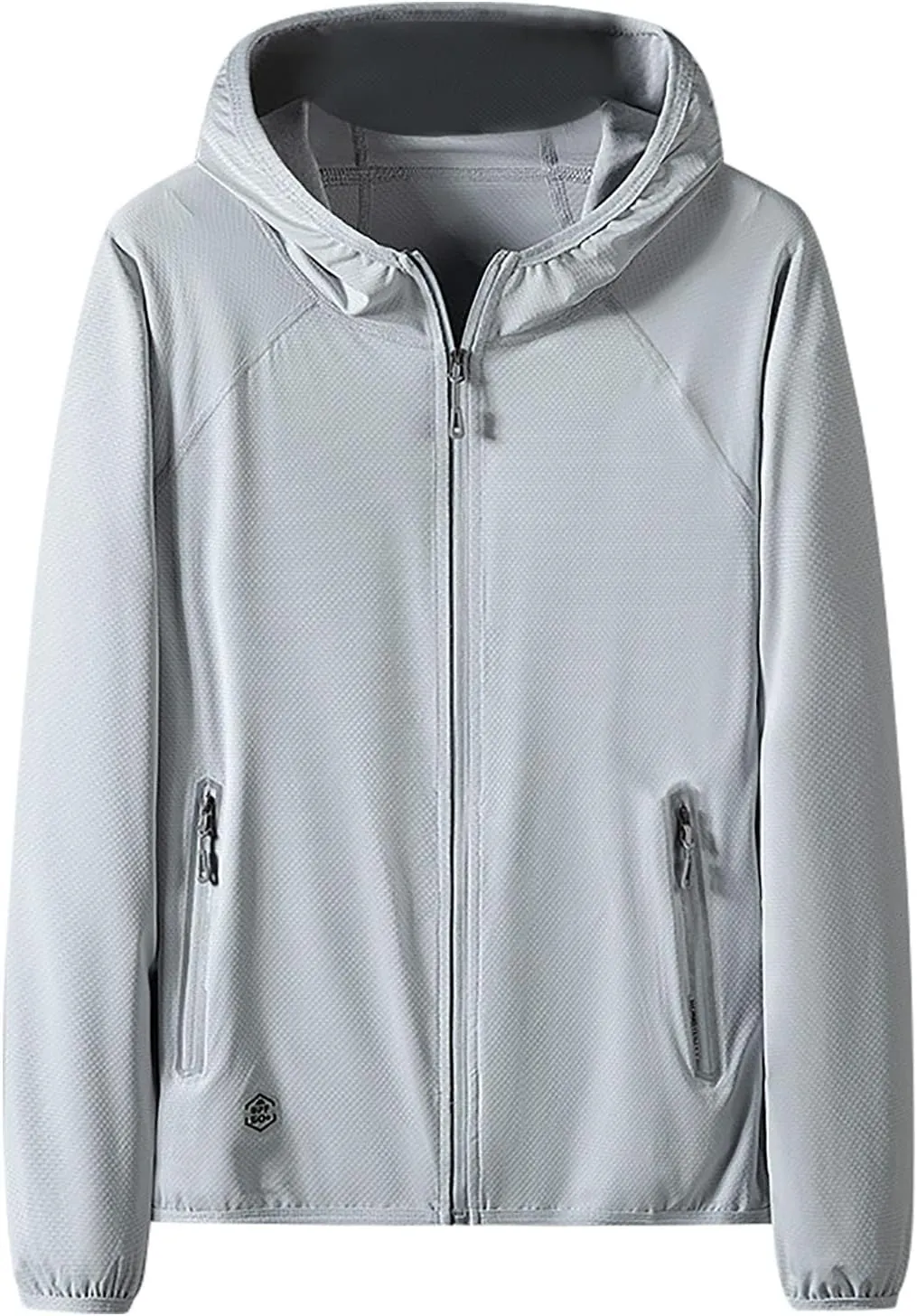 Men's Sun Protection Fishing Shirts Long Sleeve Travel Work Jakcet Lightweight UPF50  Zip Up Shirts with Zipper Pocket