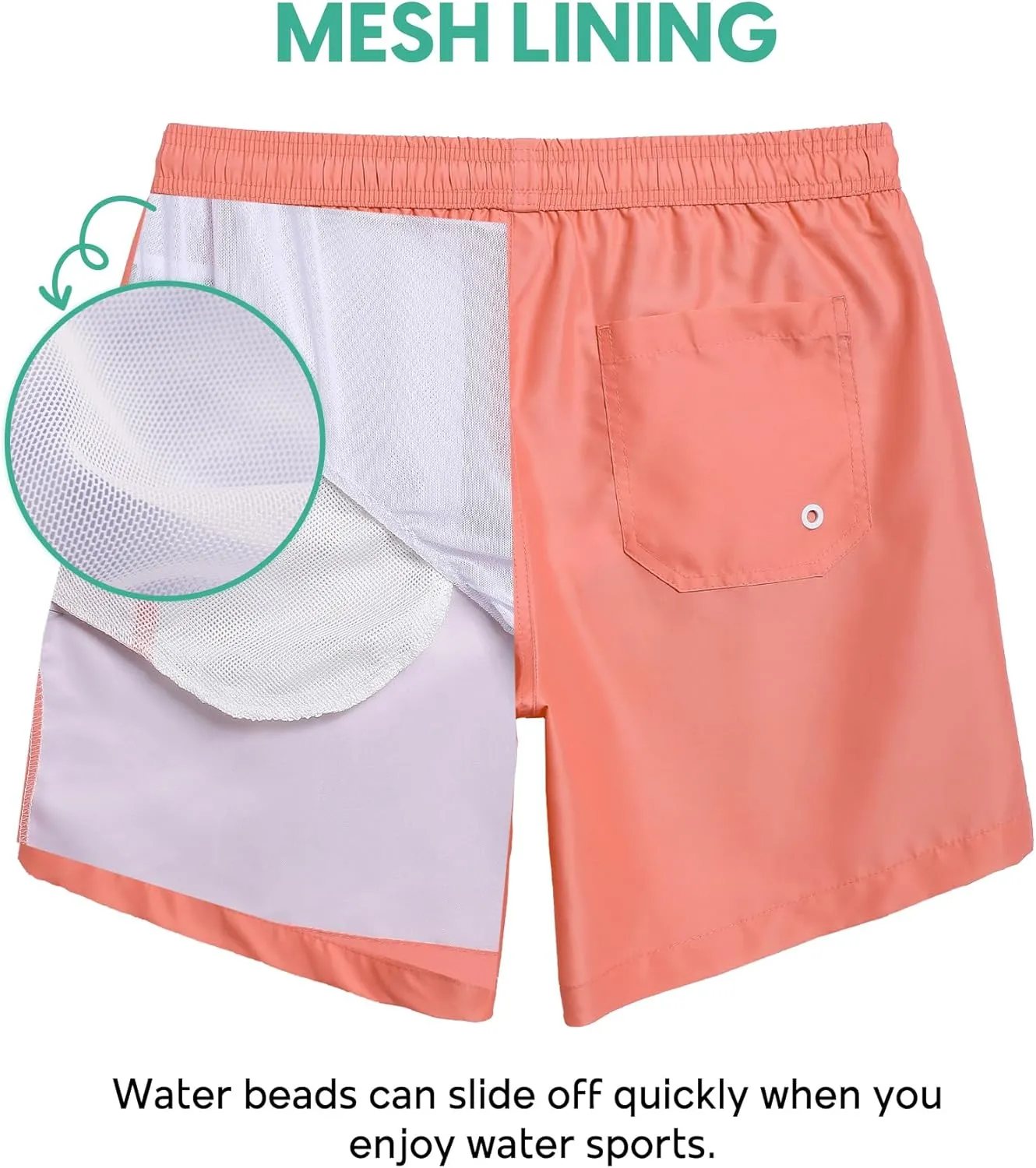 Mens Swim Trunks 7" Quick Dry Bathing Suits with Mesh Lining Printed Shorts Swimwear