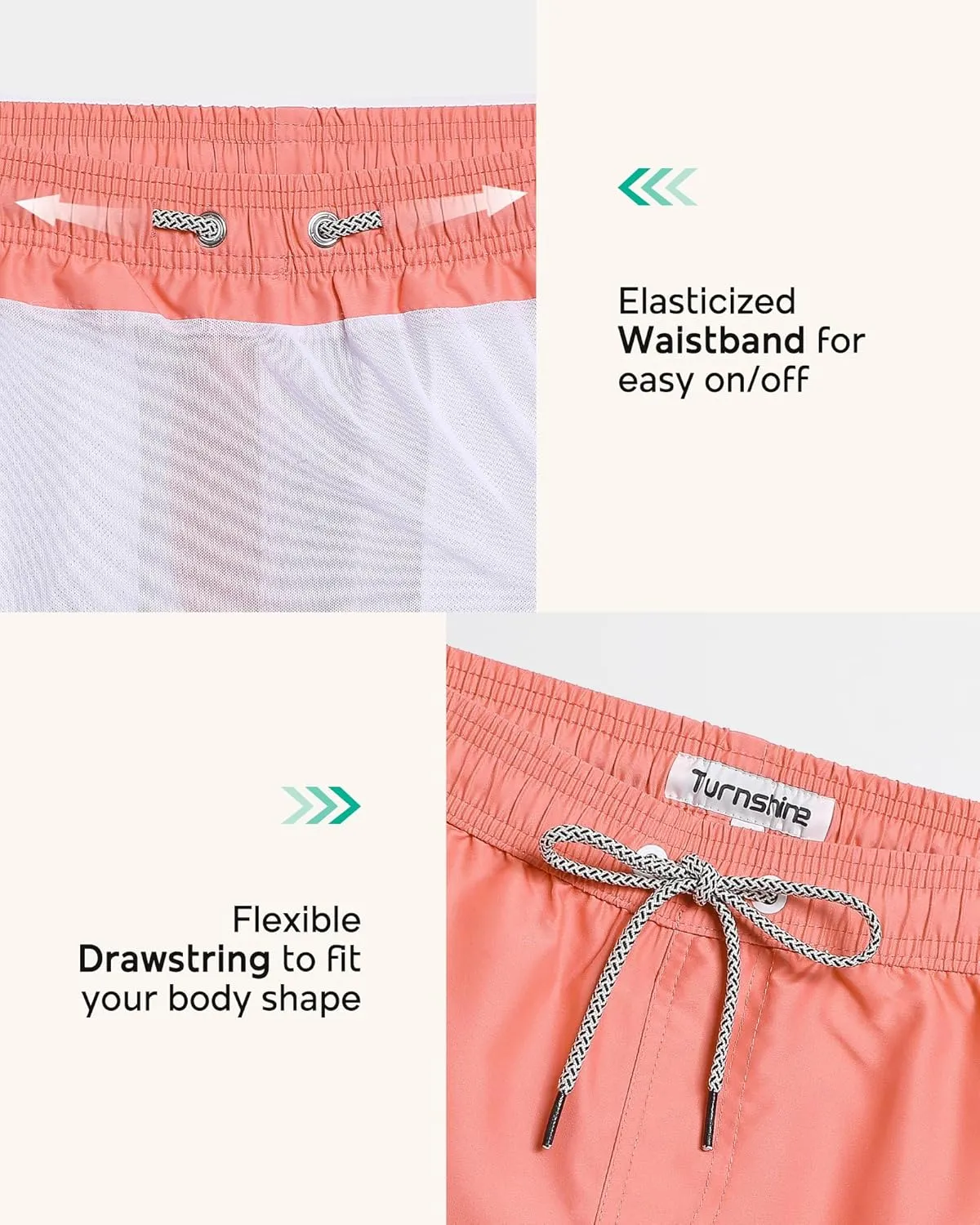 Mens Swim Trunks 7" Quick Dry Bathing Suits with Mesh Lining Printed Shorts Swimwear
