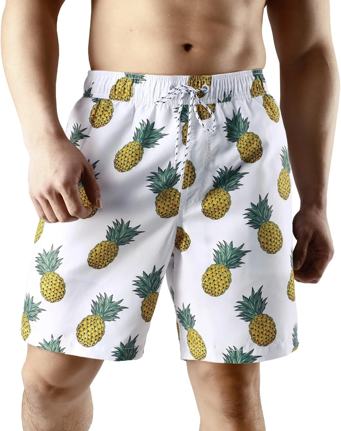 Mens Swimming Trunks Quick Dry Swim Shorts with Mesh Lining Beach Shorts