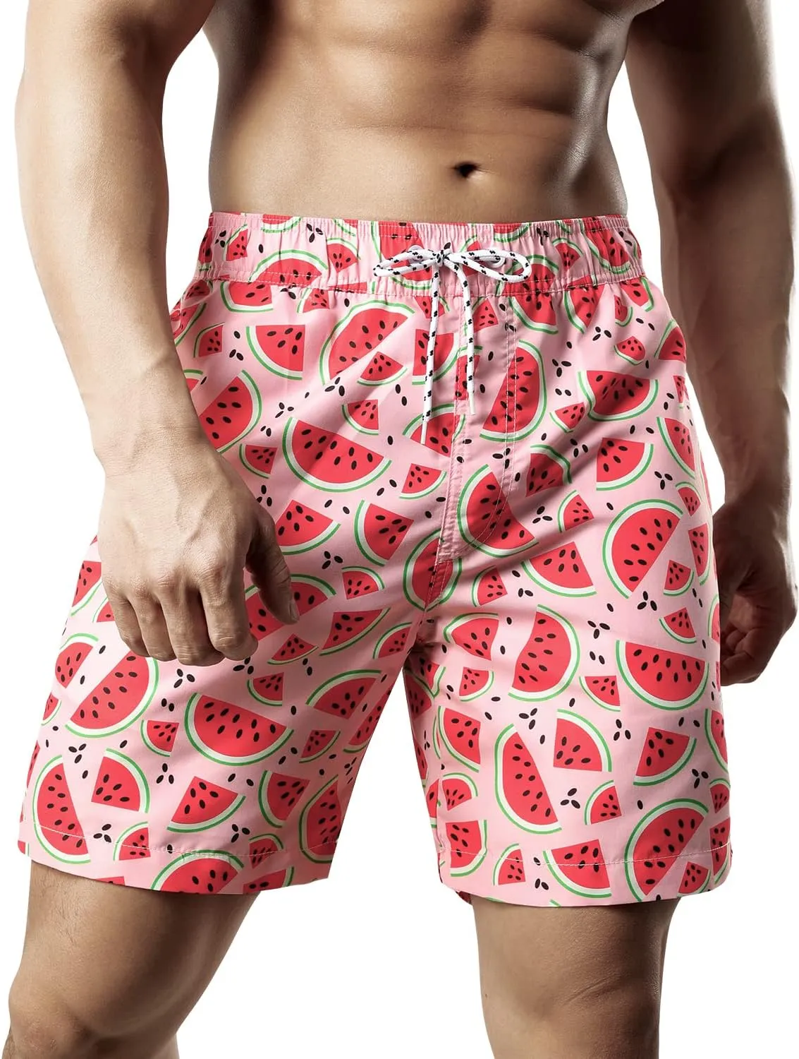 Mens Swimming Trunks Quick Dry Swim Shorts with Mesh Lining Beach Shorts