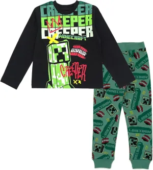 Minecraft T-Shirt and Fleece Jogger Pants Outfit Set Little Kid to Big Kid Sizes (4-18-20)