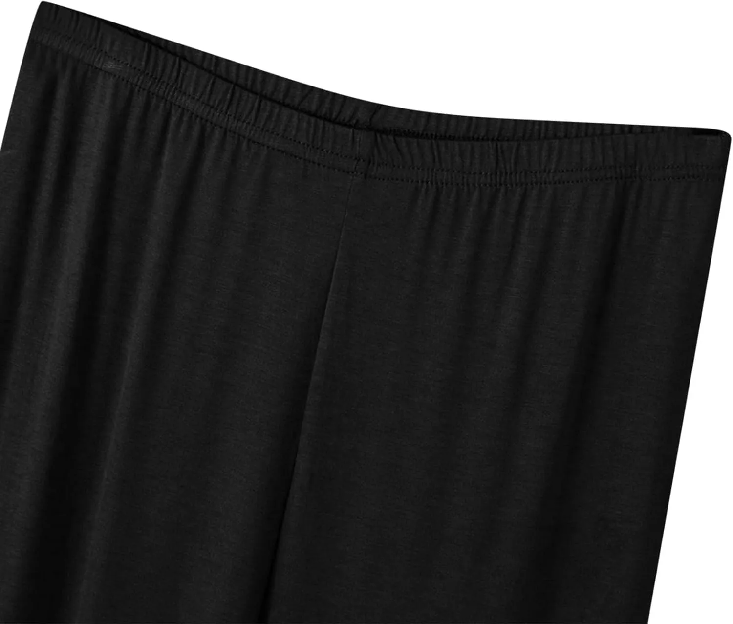 Mzkdieey Womens Capri Pants Loose Yoga Pants Wide Leg Elastic Waist Comfy Lounge Pajama Capris 3/4 Length Pants with Pockets