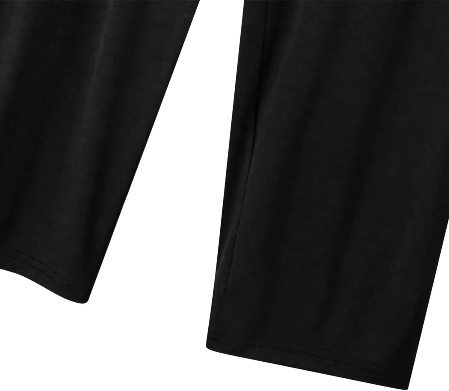 Mzkdieey Womens Capri Pants Loose Yoga Pants Wide Leg Elastic Waist Comfy Lounge Pajama Capris 3/4 Length Pants with Pockets