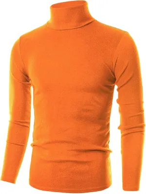 Ohoo Men's Slim Fit Turtleneck Sweater Lightweight Pullover