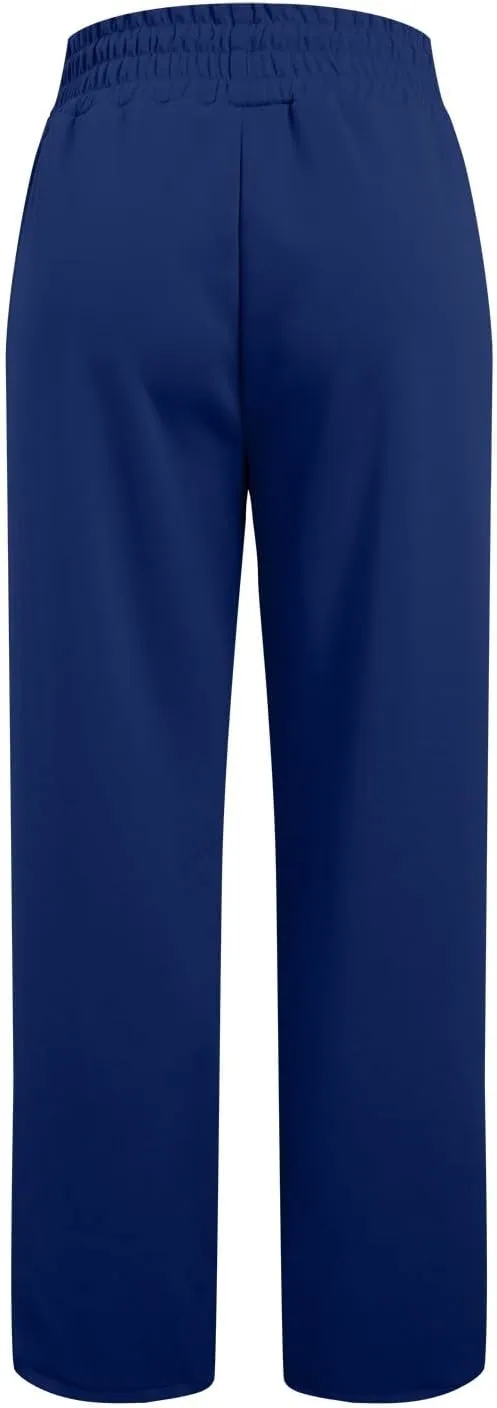 Oversized Wide Leg Sweatpants Women Elastic Drawstring Baggy Straight Leg Open Bottom Lounge Comfy Joggers Trousers
