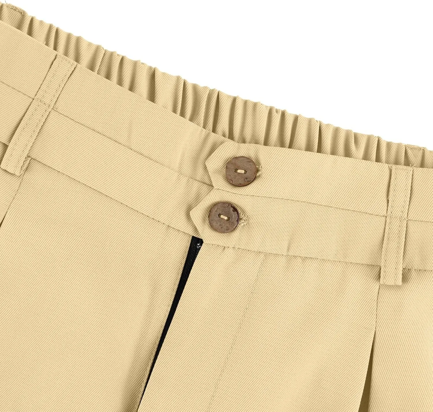 Palazzo Pants for Women Dressy Elastic Waist Wide Leg Trousers Trendy Summer Formal Dress Slacks with Pockets